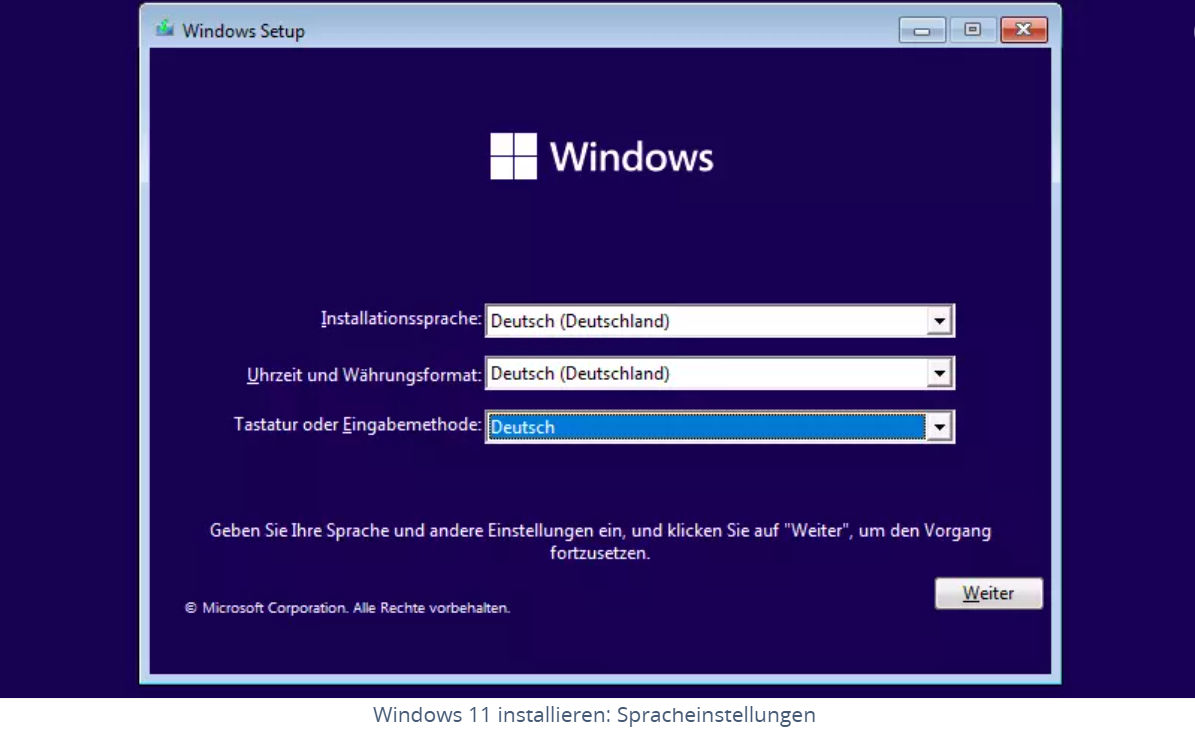 Windows 11 installieren auf einem neuen PC